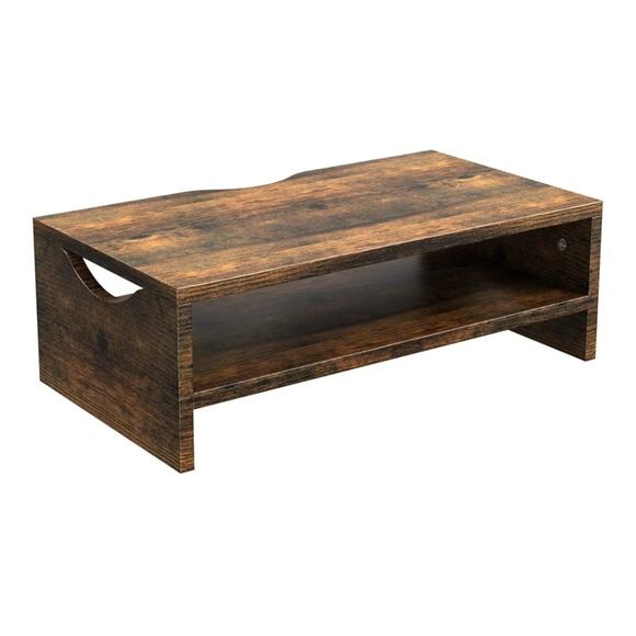 Monitor Stand Riser, 2 Tiers  with Storage Organizer for Home Office(Rust Brown) - Picture 1 of 4